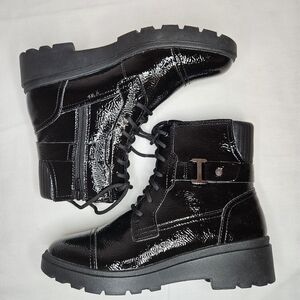 Clark's Collection Calla Dance Black Patent Boot Sz 8.5 Wide NWT Retail $135